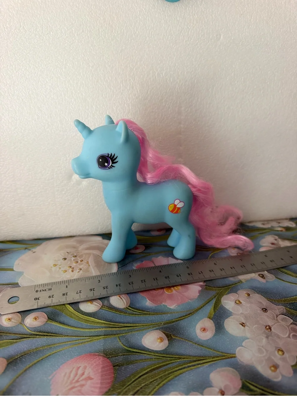 Pony Gi-Go Wonder Blue Unicorn Pink Hair Bumble Bee MLP 1981